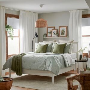 Elegant Sage Green Bedding Set- IKEA Bergpalm BNIP